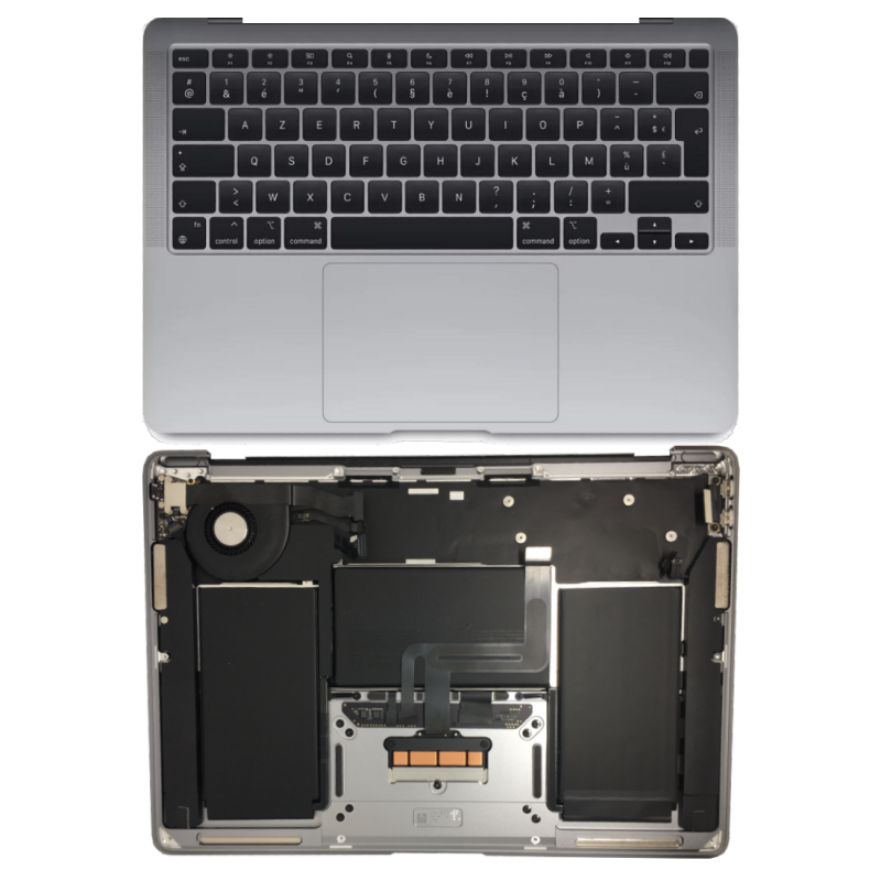 Apple Châssis Complet Apple MacBook Air 13 ″ Gris A2179 - Châssis + Batterie + Tactile + Clavier AZERTY - Comme Neuf Apple Châssis Complet Apple MacBook Air 13 ″ Gris A2179 - Châssis + Batterie + Tactile + Clavier AZERTY - Comme Neuf