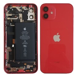 Châssis Complet iPhone 12 Rouge - Connecteur de Charge + Batterie (Origine Demonté) Grade B
