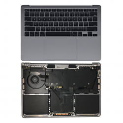 Apple Châssis Complet Apple MacBook Pro 13 ″ Gris A2338 - Batterie + Tactile + Clavier QWERTY (Original Démonté) - Grade B