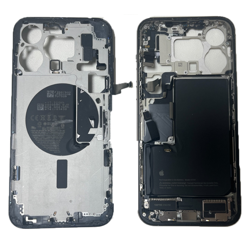 Chassis Arrière iPhone 15 Pro Max sans Vitre Arrière avec Batterie Titane Bleu (Origine Demonté) Grade A