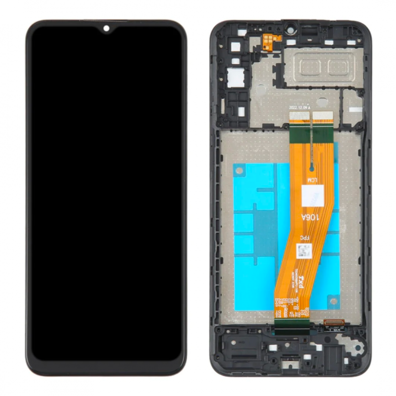 Samsung Ecran Samsung Galaxy A04e (A042) Noir + Châssis (Original) OEM S-918