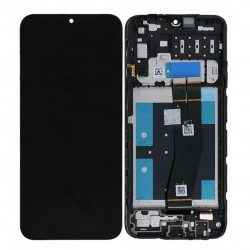 Samsung Ecran Samsung Galaxy A14 5G (A146P) Noir + Châssis (Original) - OEM - Petit Connecteur