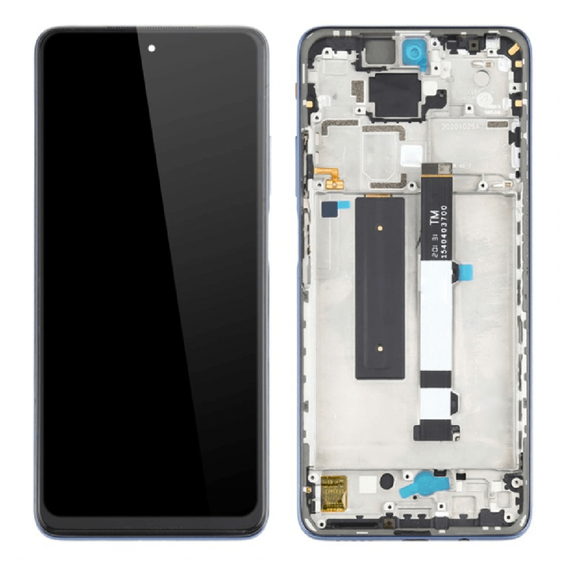 Ecran Xiaomi Redmi Note 9 Pro/Note 9S/Note 9 Pro Max/Note 10 Lite/Poco M2 Pro Tarnish/Interstellar Gris + Châssis (Original) OEM