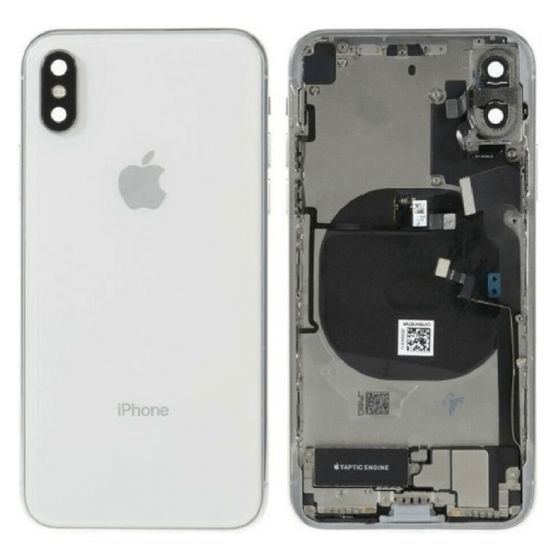 Châssis Complet iPhone X Blanc - Connecteur de Charge (Origine Demonté) Grade B
