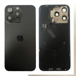 Vitre Cache Arrière iPhone 15 Pro Max Titane Noir (Origine Demonté) - Grade A