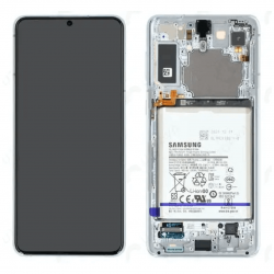 Ecran Samsung Galaxy S21 Plus (G996) Gris + Châssis (OEM Soft Oled)