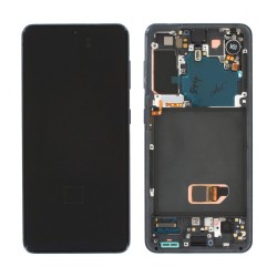 Ecran Samsung Galaxy S21 Noir  + Châssis (OEM Soft Oled)