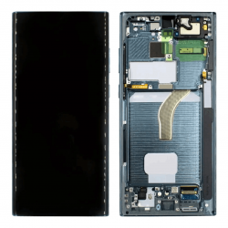 Ecran Samsung Galaxy S22 Ultra 2022 (S908) Vert + Châssis (OEM Soft Oled)
