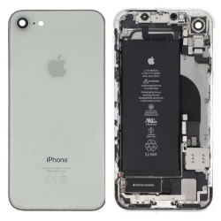Apple Chassis Complet iPhone SE 2020 Blanc - Connecteur de Charge + Batterie (Origine Demonté) Grade A