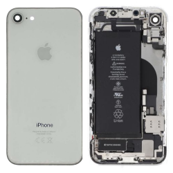 Chassis Complet iPhone SE 2020 Blanc - Connecteur de Charge + Batterie (Origine Demonté) Grade B