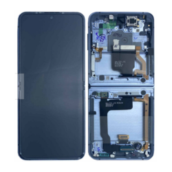 Ecran Samsung Galaxy Z Flip 4 5G Bleu + Châssis (Original Démonté) - Grade B