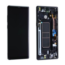 Ecran Samsung Galaxy Note 8 (N950F) Noir + Châssis (Service Pack)