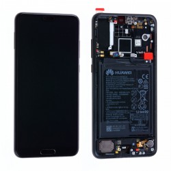 HUAWEI Ecran Huawei P20 Pro Noir Sur Châssis + Batterie 02351WQK (Service Pack)