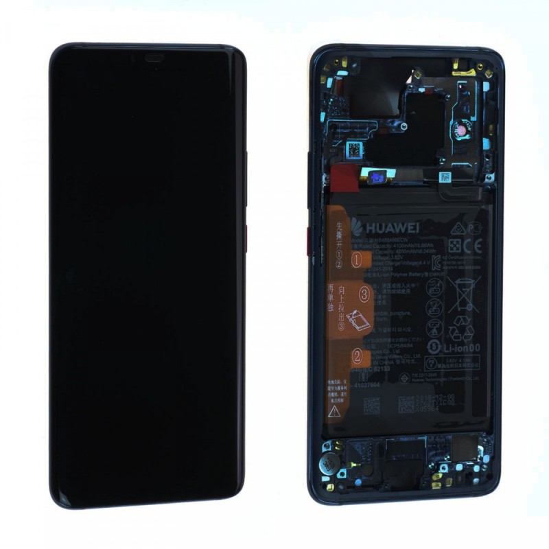 Ecran Huawei Mate 20 Pro Noir Sur Châssis + Batterie 02352FRL (Service pack)