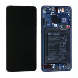 Ecran Huawei Mate 20 Bleu Sur Châssis + Batterie (Service pack)