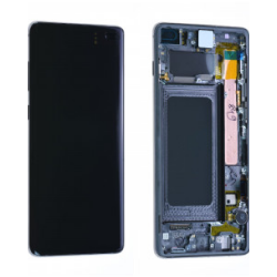 Samsung Ecran Samsung Galaxy S10 Plus (G975F) Noir + Châssis (Service Pack)