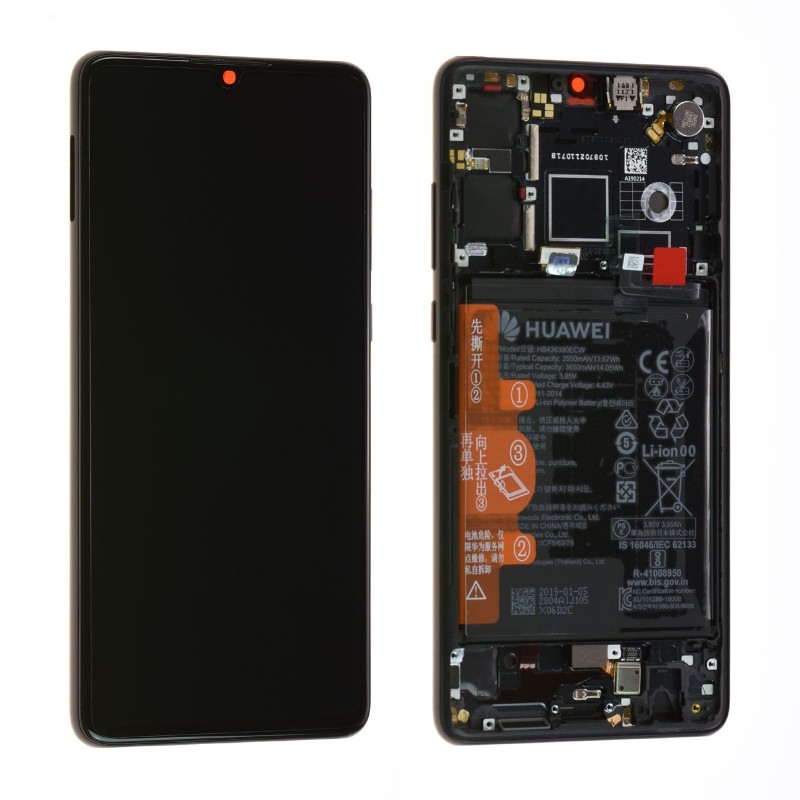 HUAWEI Ecran Huawei P30 Noir + Châssis + Batterie (Service pack) Système Récent - 02352NLL - 02354HLT HUAWEI Ecran Huawei P30 Noir + Châssis + Batterie (Service pack) Système Récent - 02352NLL - 02354HLT