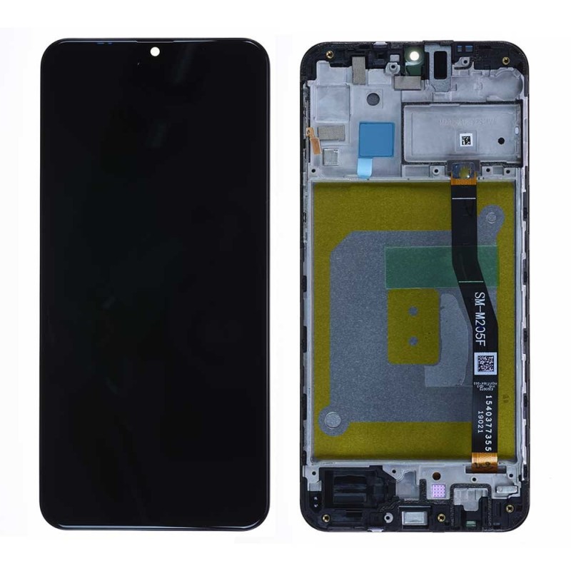 Samsung Ecran Samsung Galaxy M20 (M205F) Noir Charbon Sur Châssis (Service Pack)