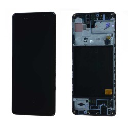 Ecran Samsung Galaxy A51 4G (A515) Noir + Châssis (Service Pack)