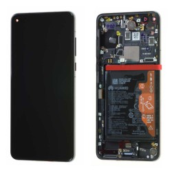 Ecran Huawei P40 Noir Sur Châssis + Batterie (Service Pack)