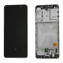 Samsung Ecran Samsung Galaxy A41 (A415) Noir + Châssis (Service Pack)