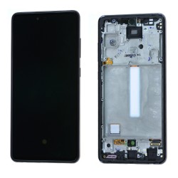 Ecran Samsung Galaxy A52 4G/5G (A525/A526) Noir + Châssis (Service Pack)