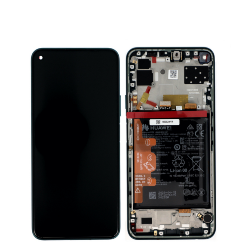 HUAWEI Ecran Huawei P40 Lite 5G Vert Sur Châssis + Batterie (Service Pack)