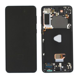 Samsung Ecran Samsung Galaxy S21 Plus (G996) Noir + Châssis (Service Pack)