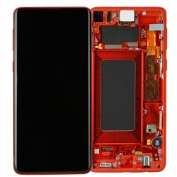 Samsung Ecran Samsung Galaxy S10 (G973) Rouge + Châssis (Service Pack)