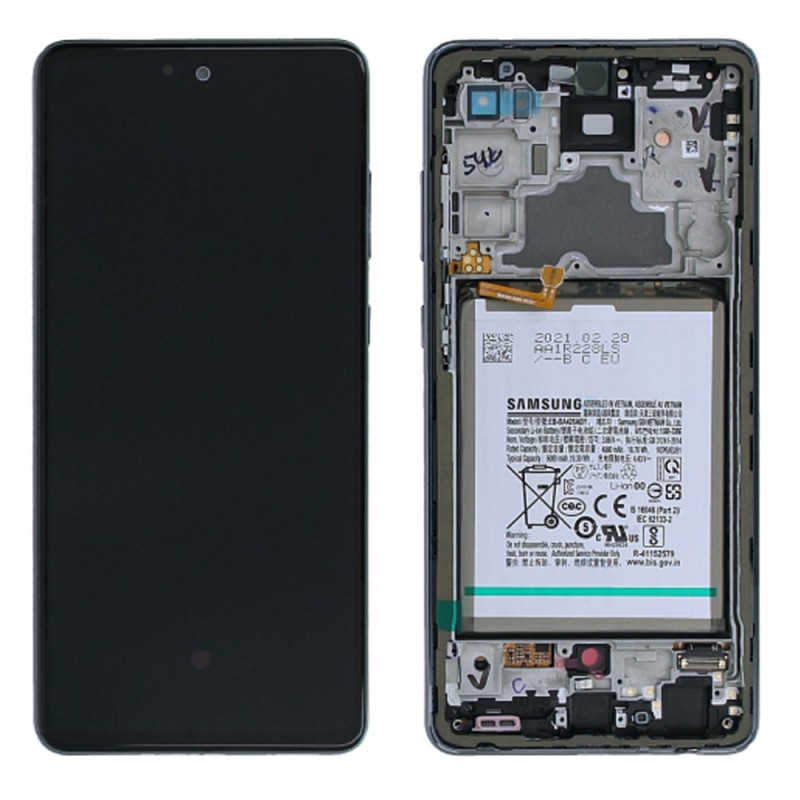 Samsung Ecran Samsung Galaxy A72 4G/5G (A725F/A726B) Violet + Châssis + Batterie (Service Pack) Samsung Ecran Samsung Galaxy A72 4G/5G (A725F/A726B) Violet + Châssis + Batterie (Service Pack)