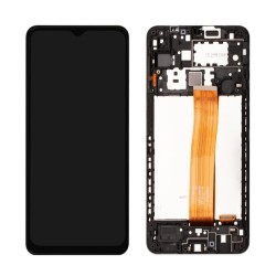 Samsung Ecran Samsung Galaxy A12 (A127) Noir + Chassis (Service Pack)