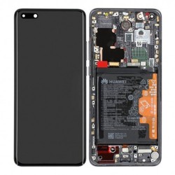 Ecran Huawei Mate 40 Pro Noir Sur Châssis + Batterie (Service pack)