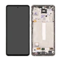 Ecran Samsung Galaxy A52s 5G (A528) Blanc + Châssis (Service Pack)