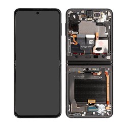 Samsung Ecran Samsung Galaxy Z Flip 3 5G (F711) Noir + Châssis (Service Pack)