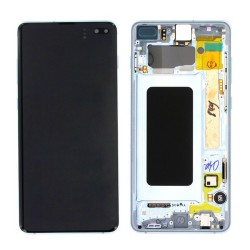Samsung Ecran Samsung Galaxy S10 Plus (G975) Prism Bleu + Châssis (Service Pack)