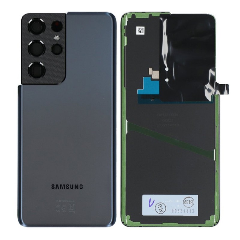 Samsung Vitre arrière Samsung Galaxy S21 Ultra 5G (G998B) Phantom Navy (Service Pack)