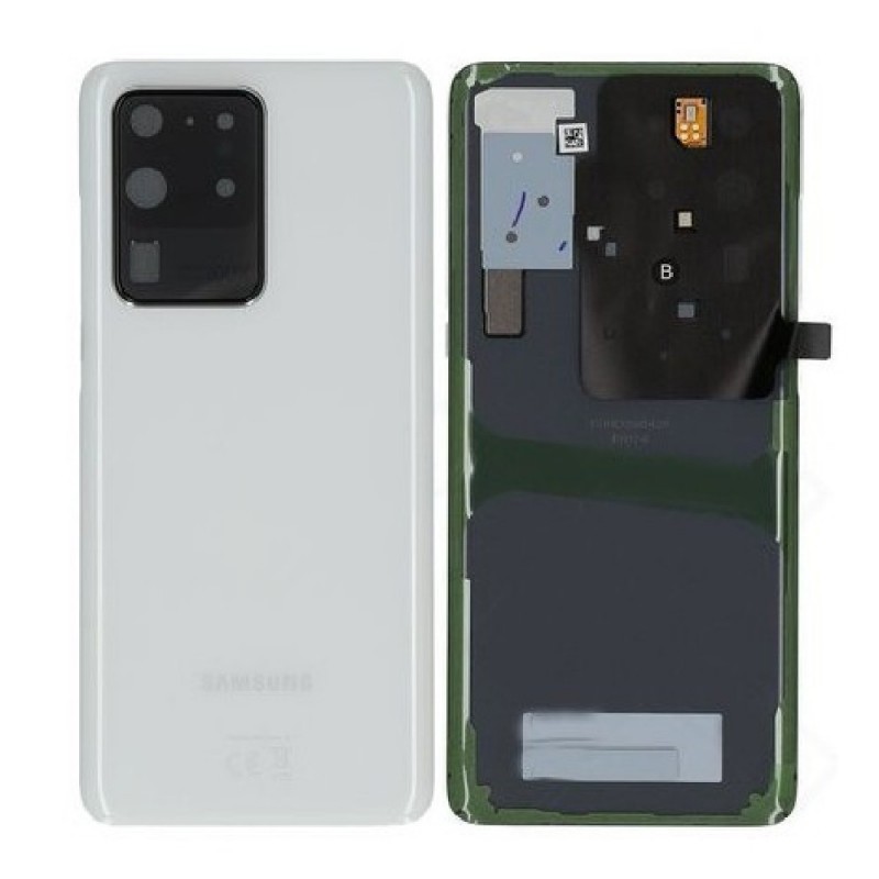 Samsung Vitre arrière Samsung Galaxy S20 Ultra 4G/5G (G988F/G988B) Blanc (Service Pack) Samsung Vitre arrière Samsung Galaxy S20 Ultra 4G/5G (G988F/G988B) Blanc (Service Pack)