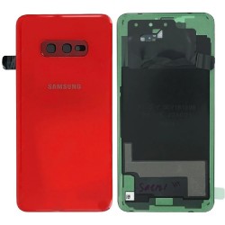 Vitre arrière Samsung Galaxy S10E (G970F) Rouge (Service Pack)