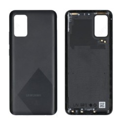Samsung Vitre arrière Samsung Galaxy A02S (A025G) Noir (Service Pack)