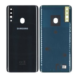Samsung Vitre arrière Samsung Galaxy A20S (A207F) Noir (Service Pack)