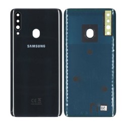 Vitre arrière Samsung Galaxy A20S (A207F) Noir (Service Pack)
