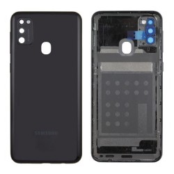 Samsung Vitre arrière Samsung Galaxy M21 (M215) Noir (Service Pack)