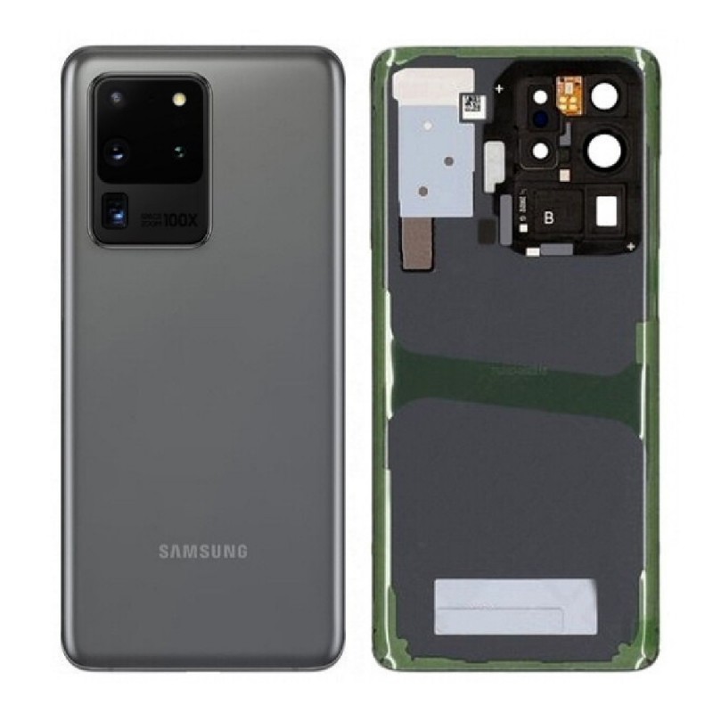 Samsung Vitre arrière Samsung Galaxy S20 Ultra 4G/5G (G988F/G988B) Gris (Service Pack) Samsung Vitre arrière Samsung Galaxy S20 Ultra 4G/5G (G988F/G988B) Gris (Service Pack)