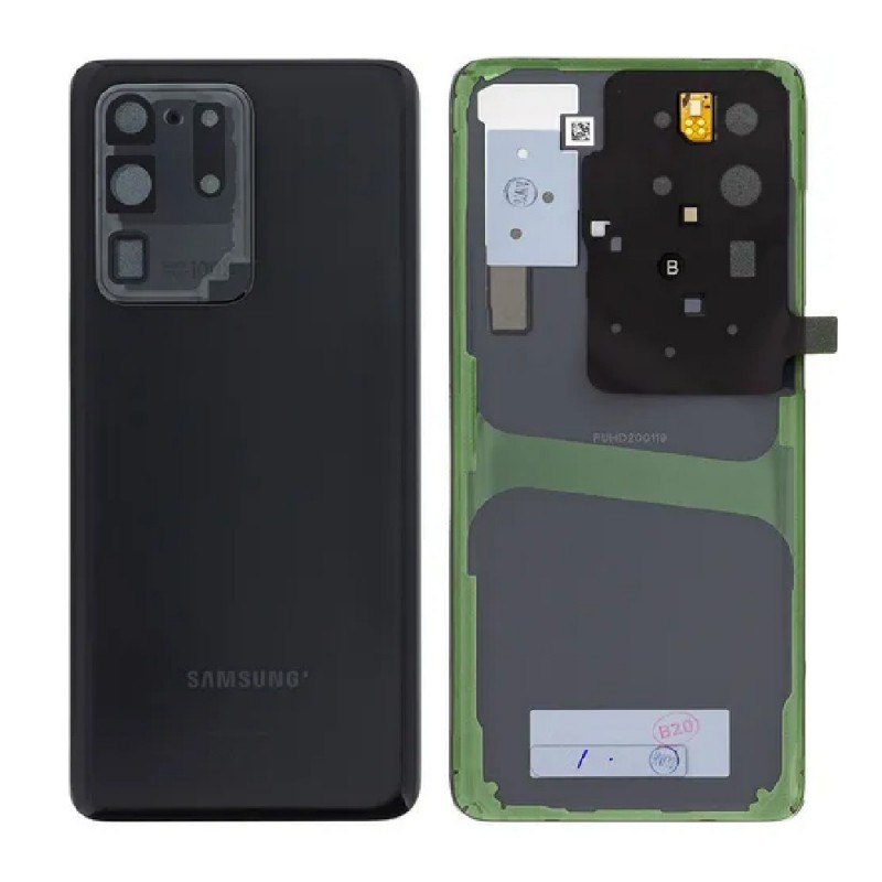 Samsung Vitre arrière Samsung Galaxy S20 Ultra 4G/5G (G988F/G988B) Noir (Service Pack) Samsung Vitre arrière Samsung Galaxy S20 Ultra 4G/5G (G988F/G988B) Noir (Service Pack)
