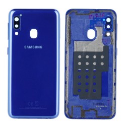 Vitre arrière Samsung Galaxy A20E (A202F) Bleu (Service Pack)