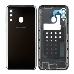 Samsung Vitre arrière Samsung Galaxy A20E (A202F) Noir (Service Pack)