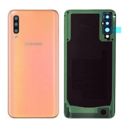 Samsung Vitre arrière Samsung Galaxy A50 (A505F) Corail (Service Pack)