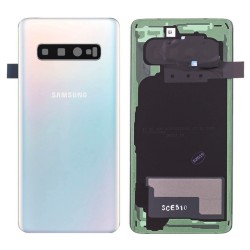 Samsung Vitre arrière Samsung Galaxy S10 (G973F) Prism Blanc (Service Pack)