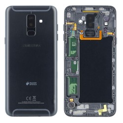 Samsung Vitre arrière Samsung Galaxy A6 Plus 2018 (A605F) Noir (Service Pack)