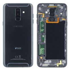 Vitre arrière Samsung Galaxy A6 Plus 2018 (A605F) Noir (Service Pack)